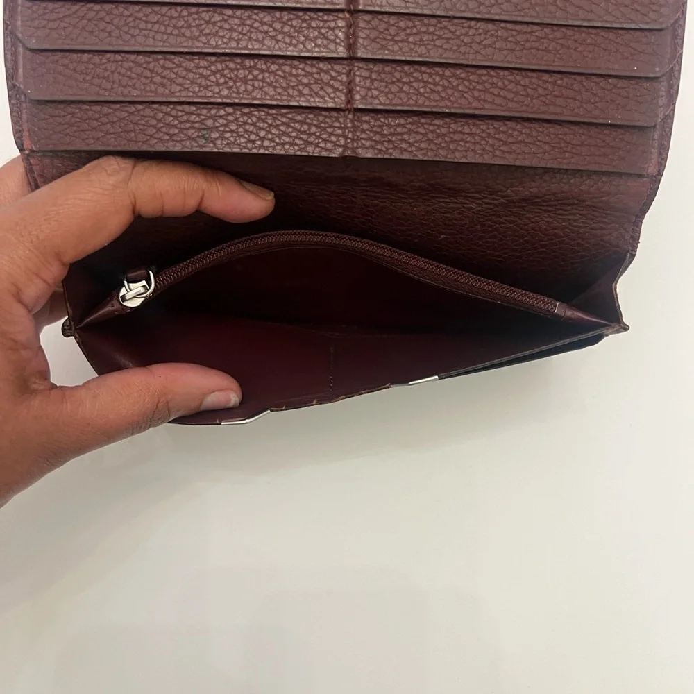 🔥Cartier🔥👠💍Vintage Beautiful Dark Leather Wallet